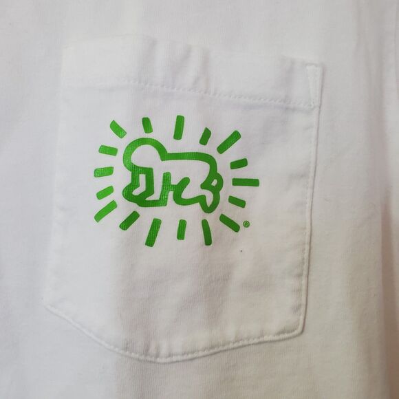 Uniqlo x Keith Haring White T-shirt Mens Sz L Invitation To Party Of Life 1984 - Picture 3 of 15